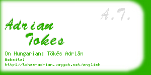 adrian tokes business card
